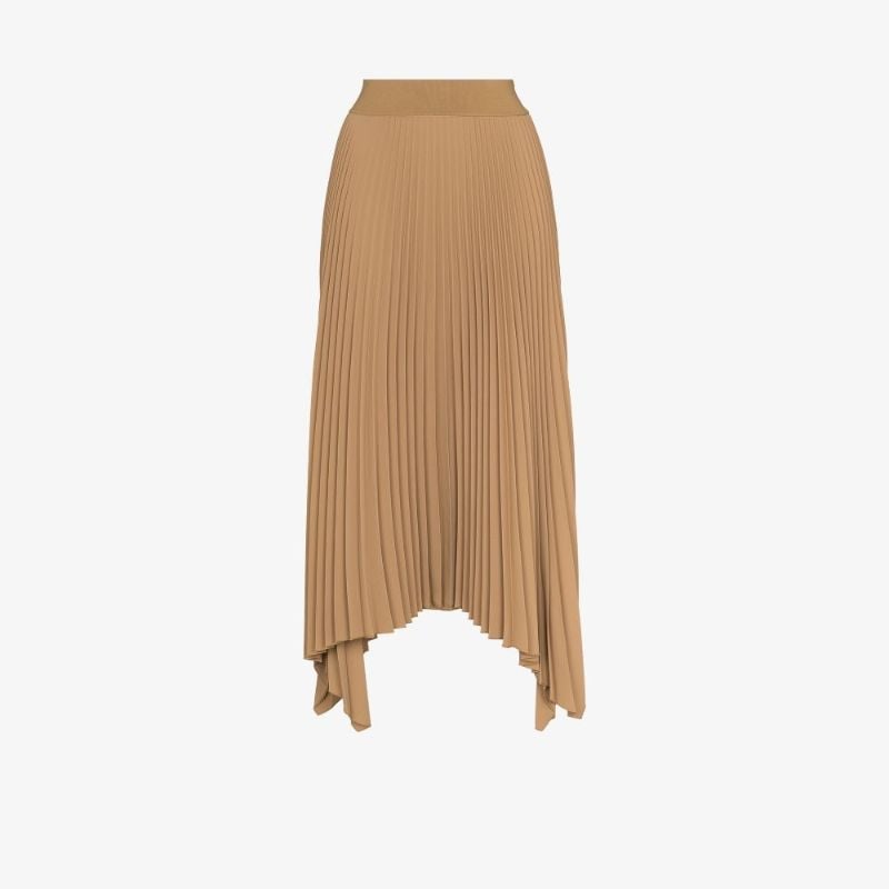 Ade Asymmetric Pleated Midi Skirt