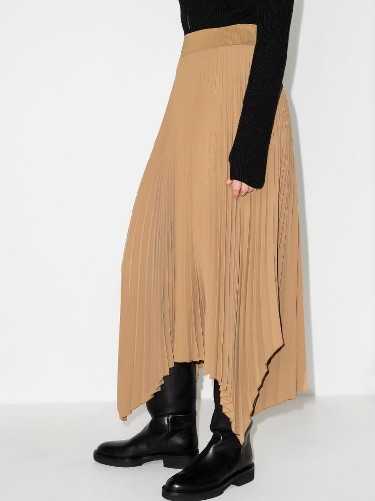 Ade Asymmetric Pleated Midi Skirt