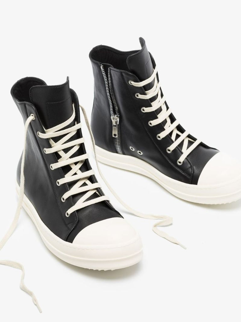 Black Fogachine High-top Leather Sneakers