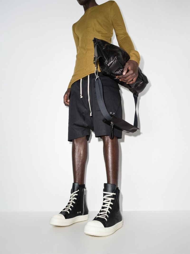 Black Fogachine High-top Leather Sneakers