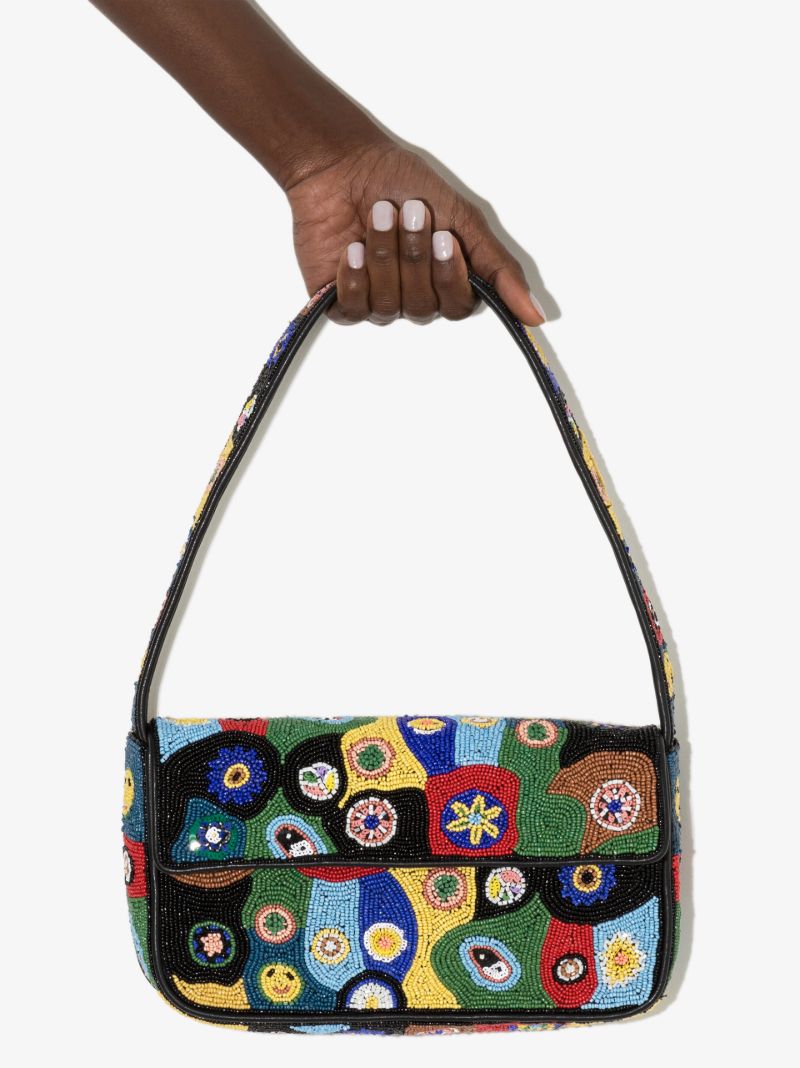 Multicoloured Tommy Beaded Shoulder Bag