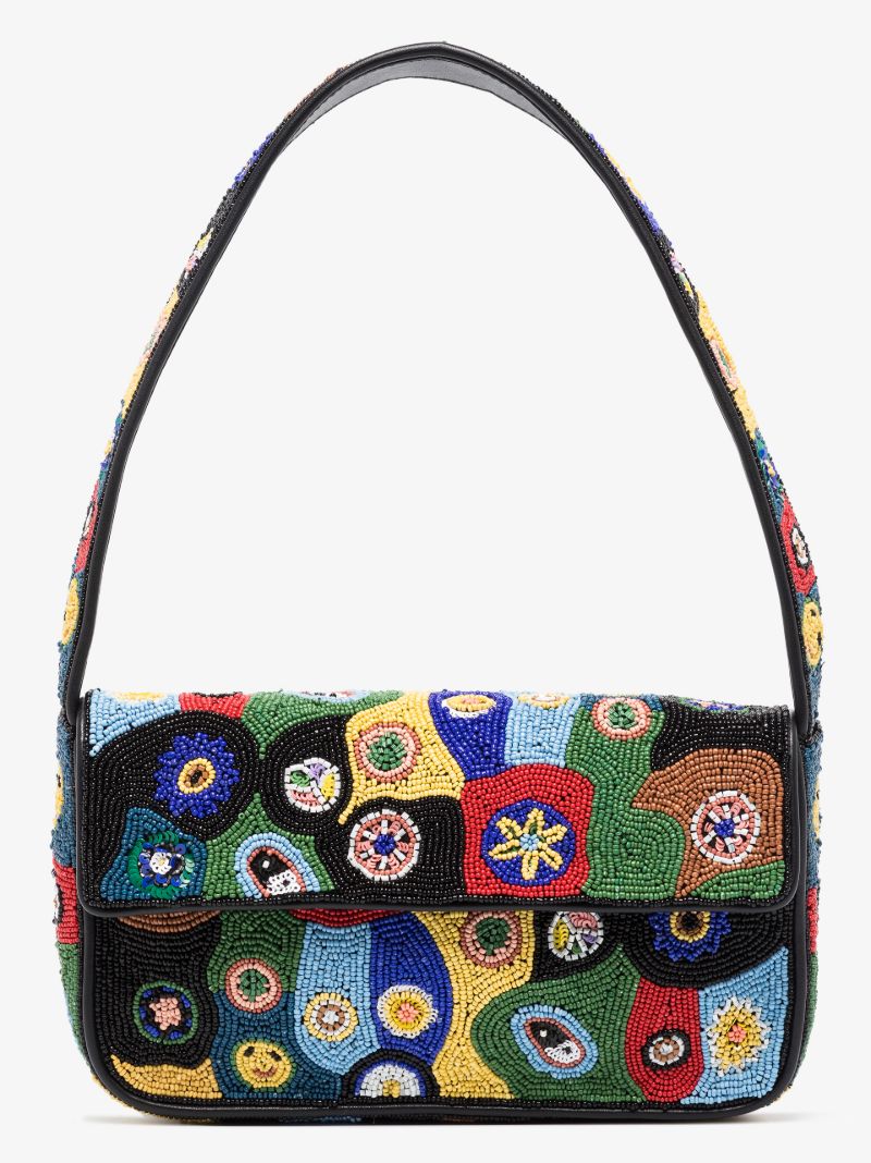 Multicoloured Tommy Beaded Shoulder Bag