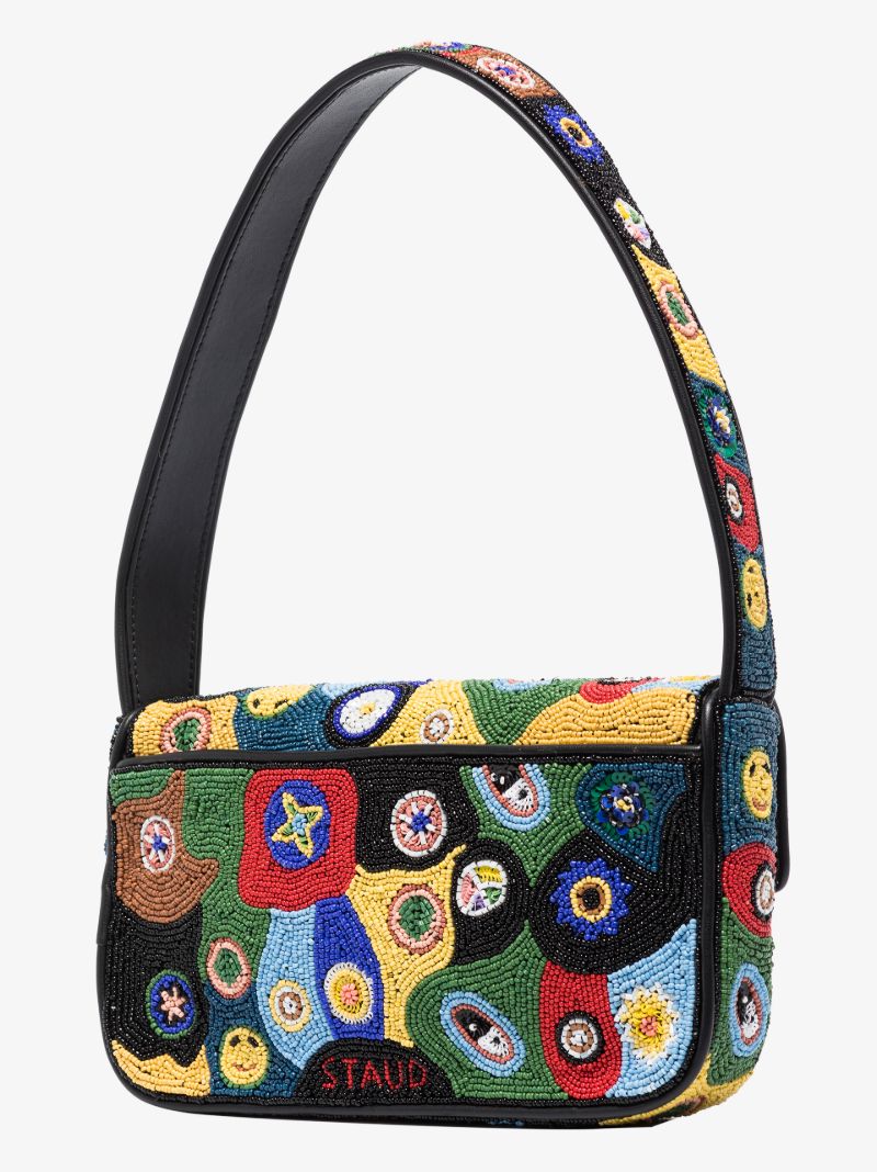 Multicoloured Tommy Beaded Shoulder Bag