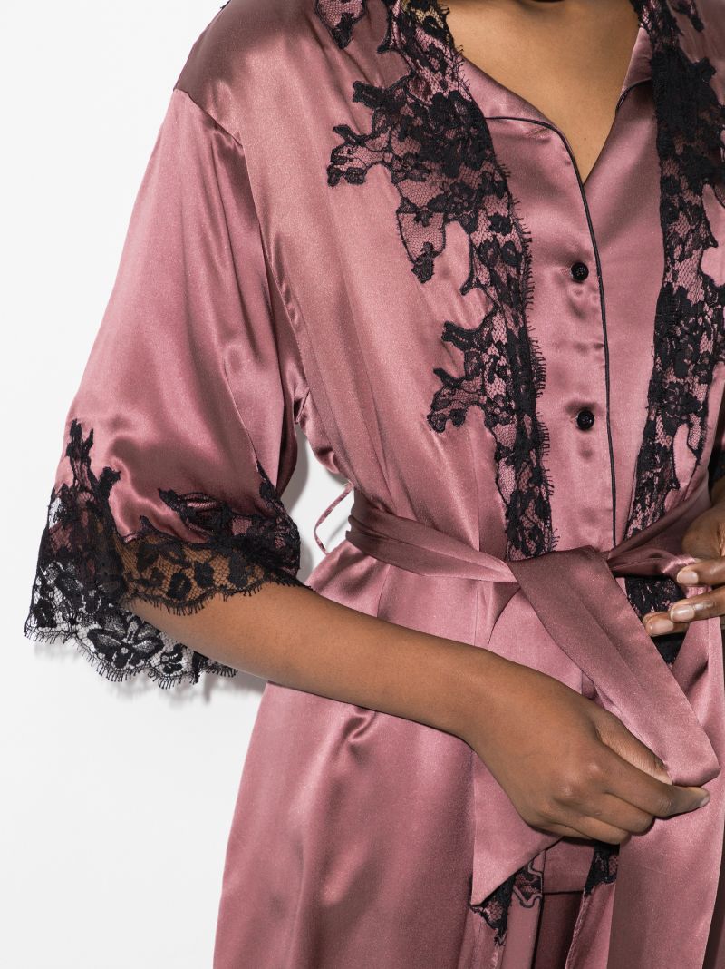 Orchid Long Silk Robe