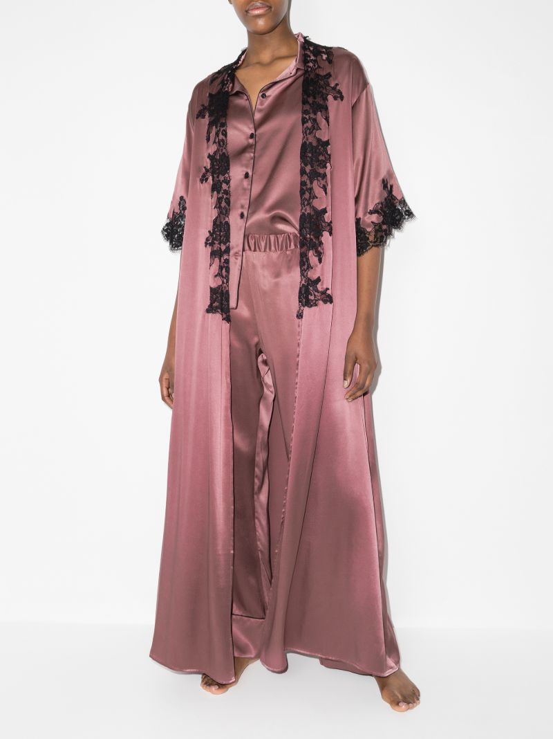Orchid Long Silk Robe