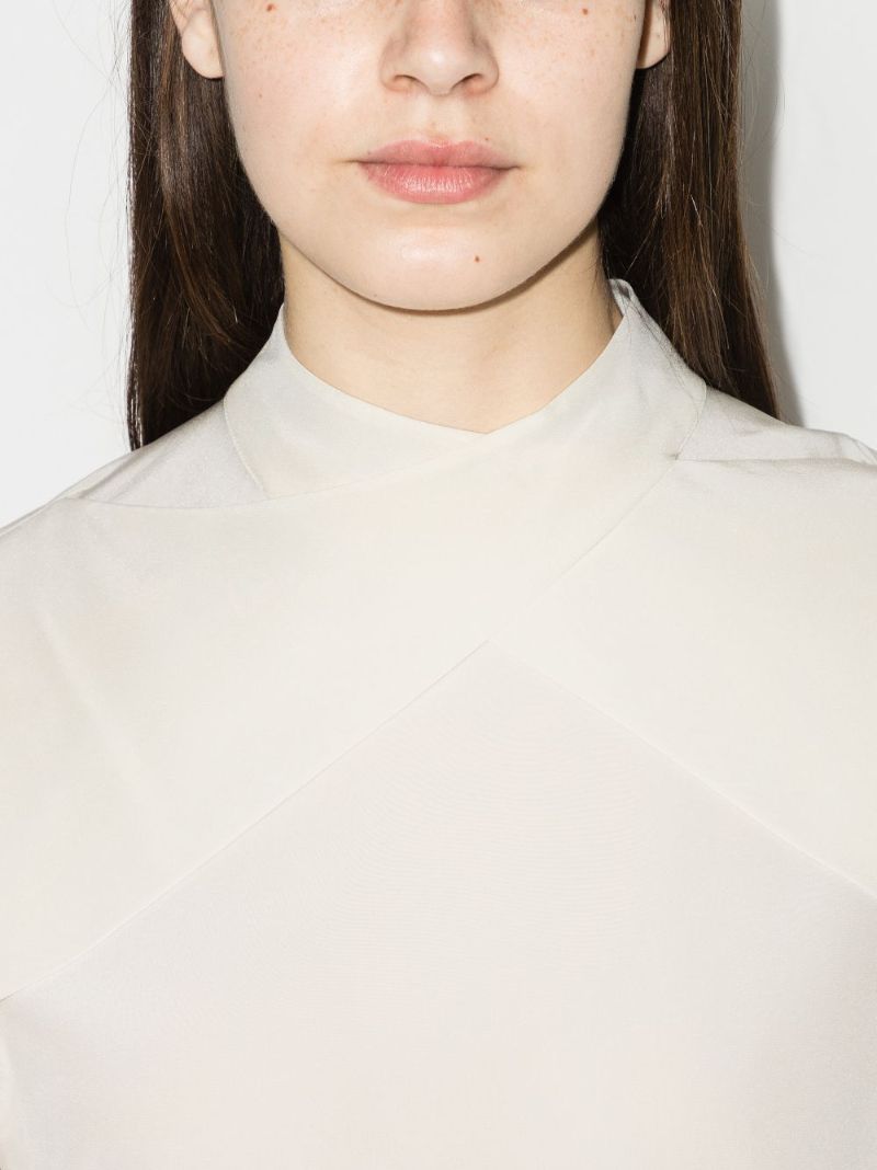 Bailie Draped Silk Blouse