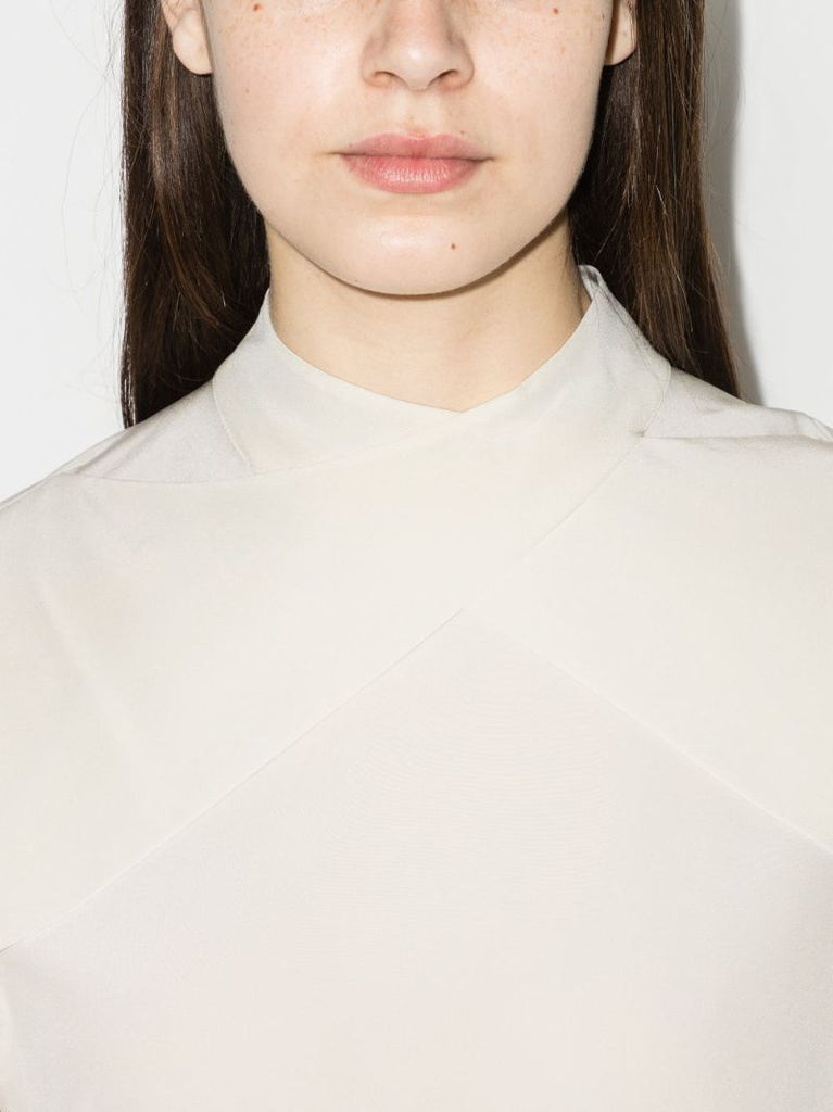Bailie Draped Silk Blouse
