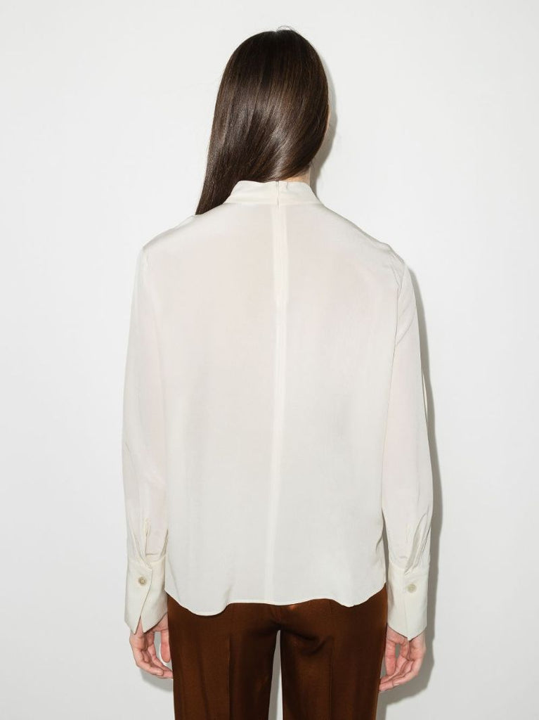 Bailie Draped Silk Blouse