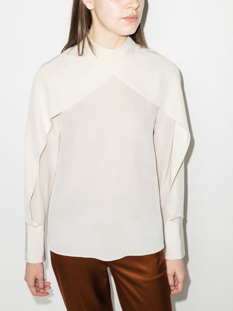 Bailie Draped Silk Blouse