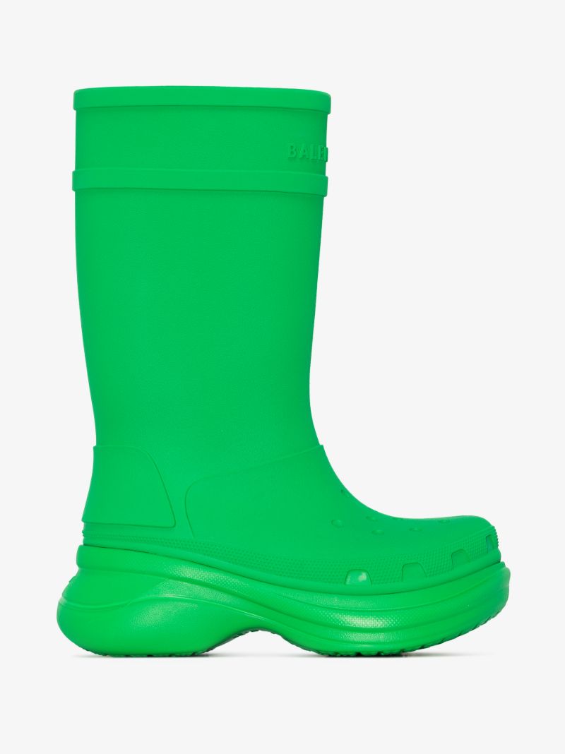X Crocs Green Wellington Boots