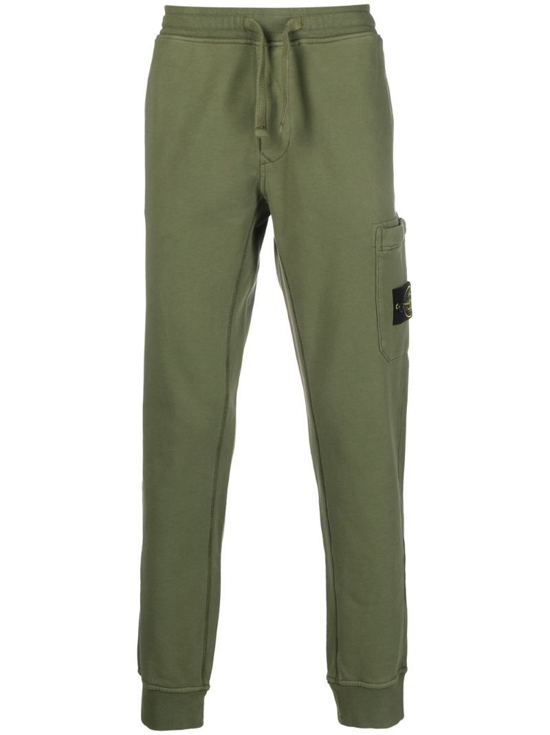 Green Garment Dyed Track Pants
