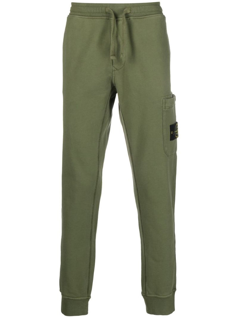 Green Garment Dyed Track Pants