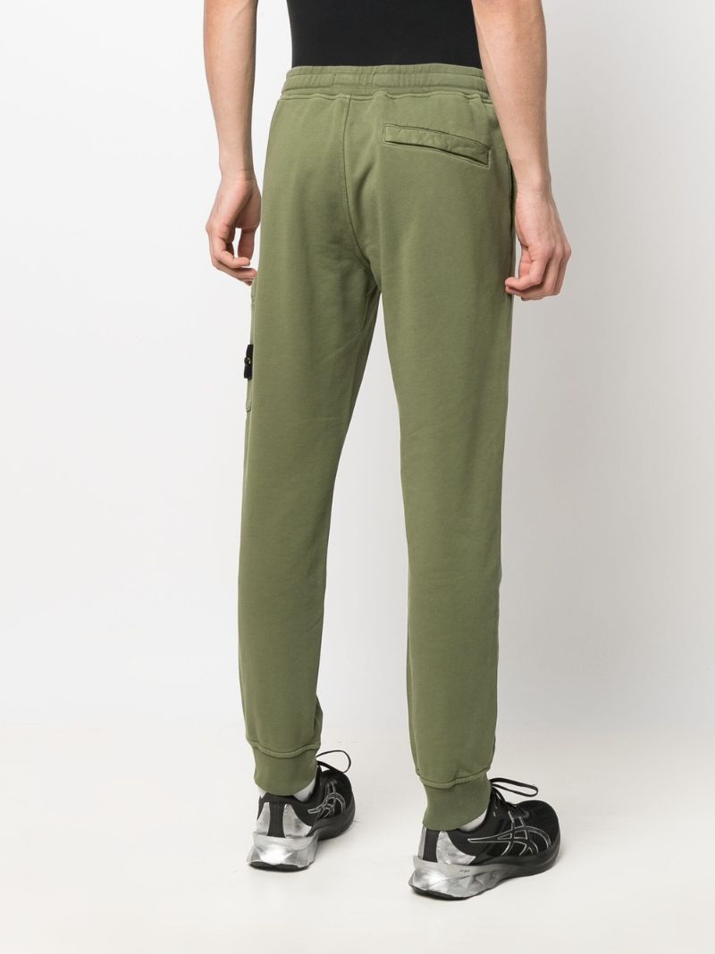 Green Garment Dyed Track Pants