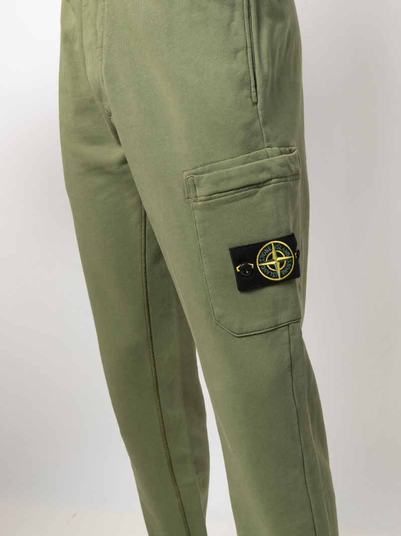 Green Garment Dyed Track Pants