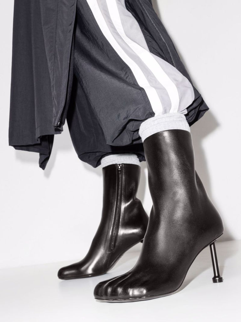 Black Fetish 80 Leather Ankle Boots