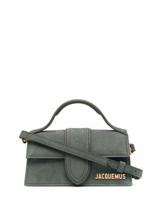 Green Le Bambino Long Suede Shoulder Bag