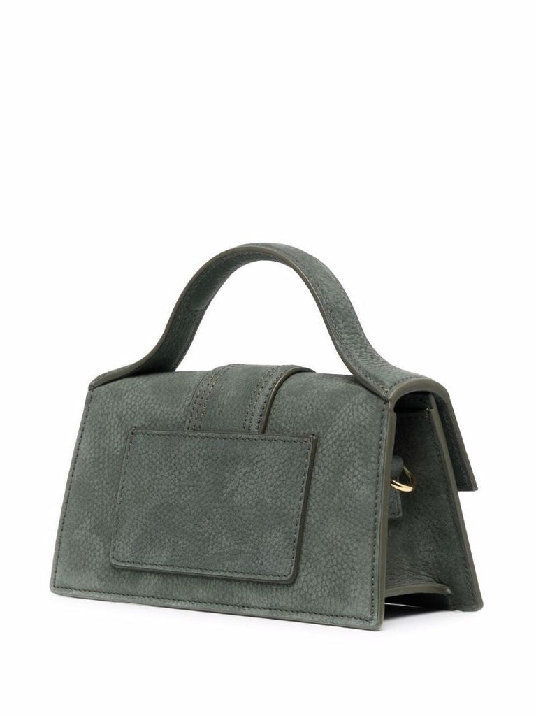 Green Le Bambino Long Suede Shoulder Bag