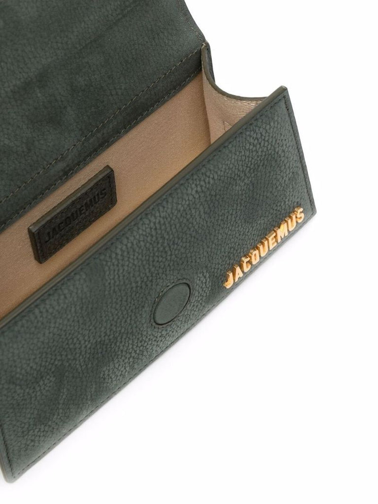 Green Le Bambino Long Suede Shoulder Bag