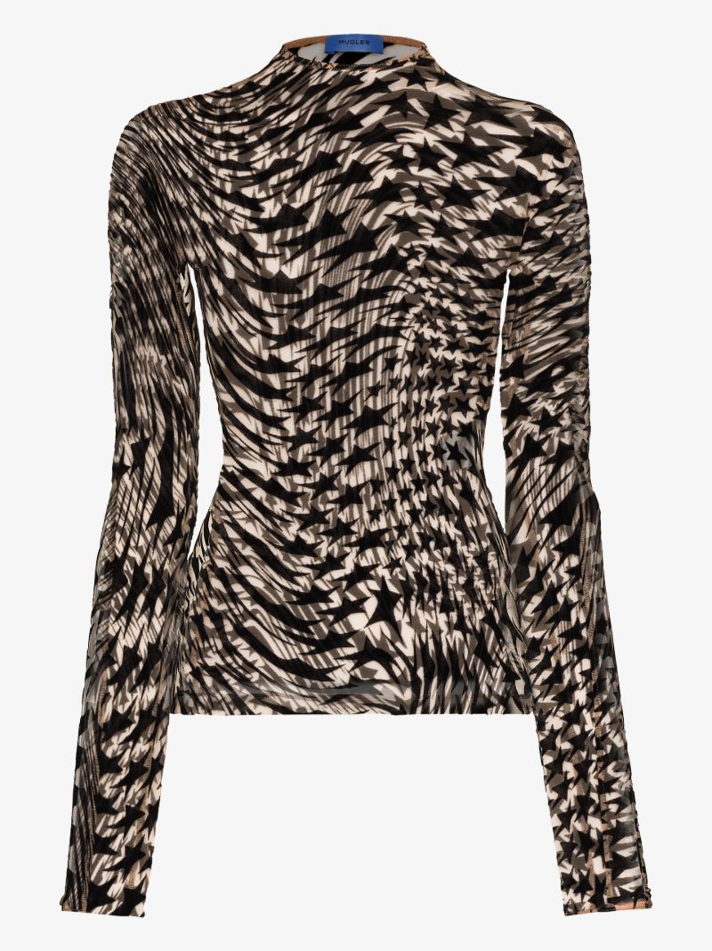 Twist Star Print Top