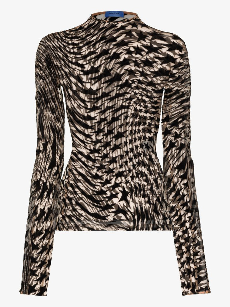 Twist Star Print Top