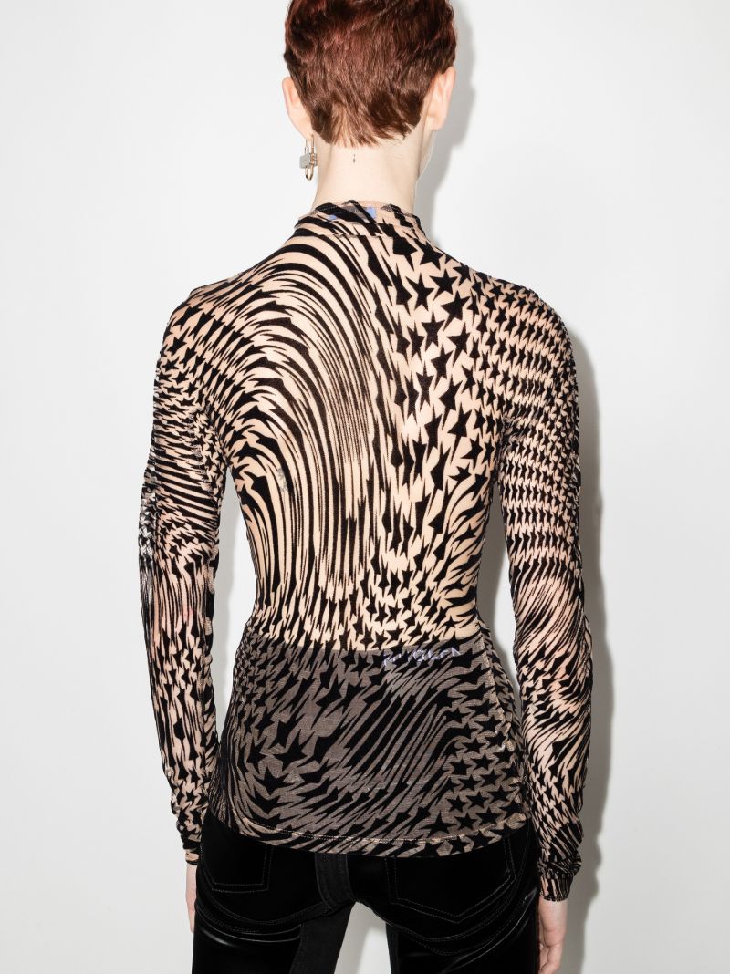 Twist Star Print Top