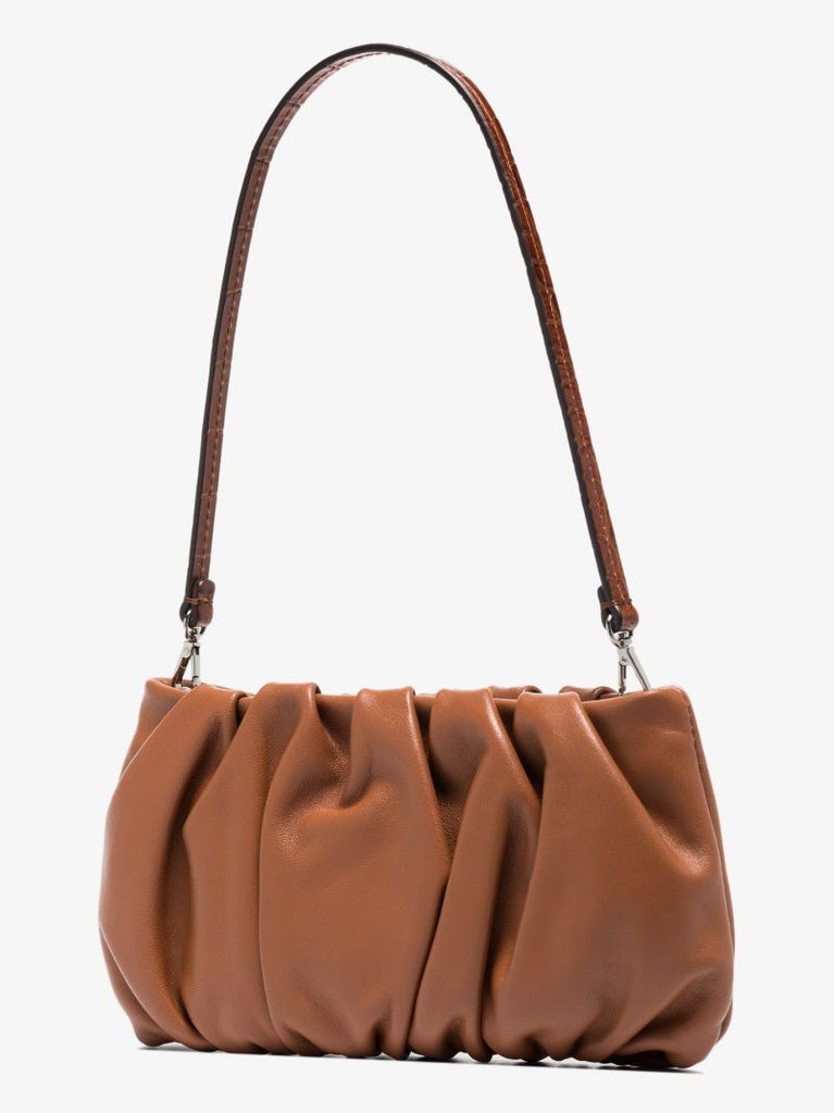 Brown Bean Leather Shoulder Bag