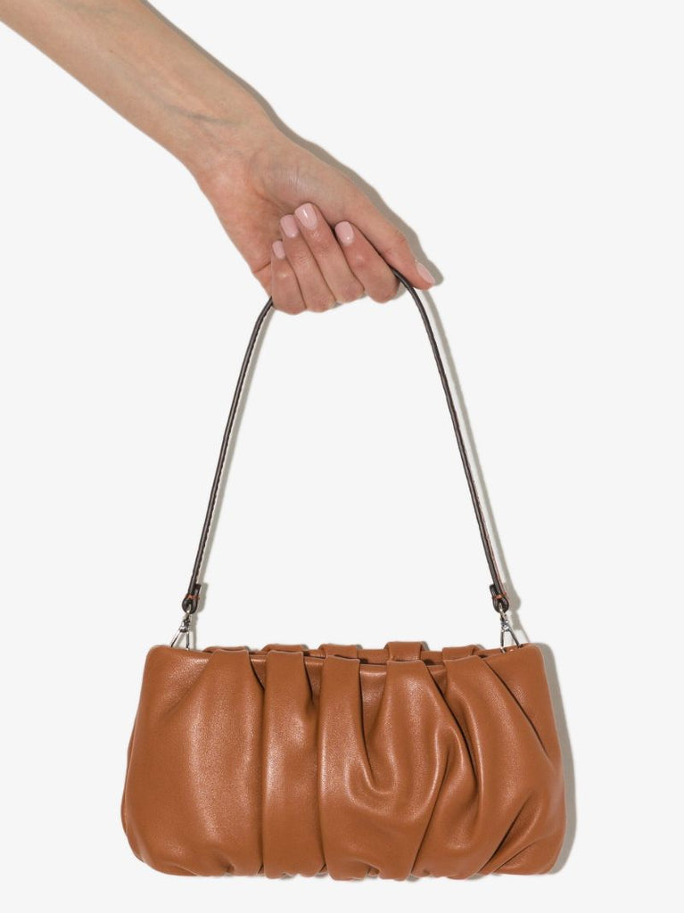 Brown Bean Leather Shoulder Bag