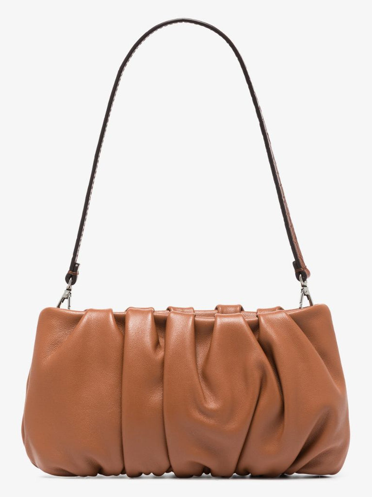 Brown Bean Leather Shoulder Bag