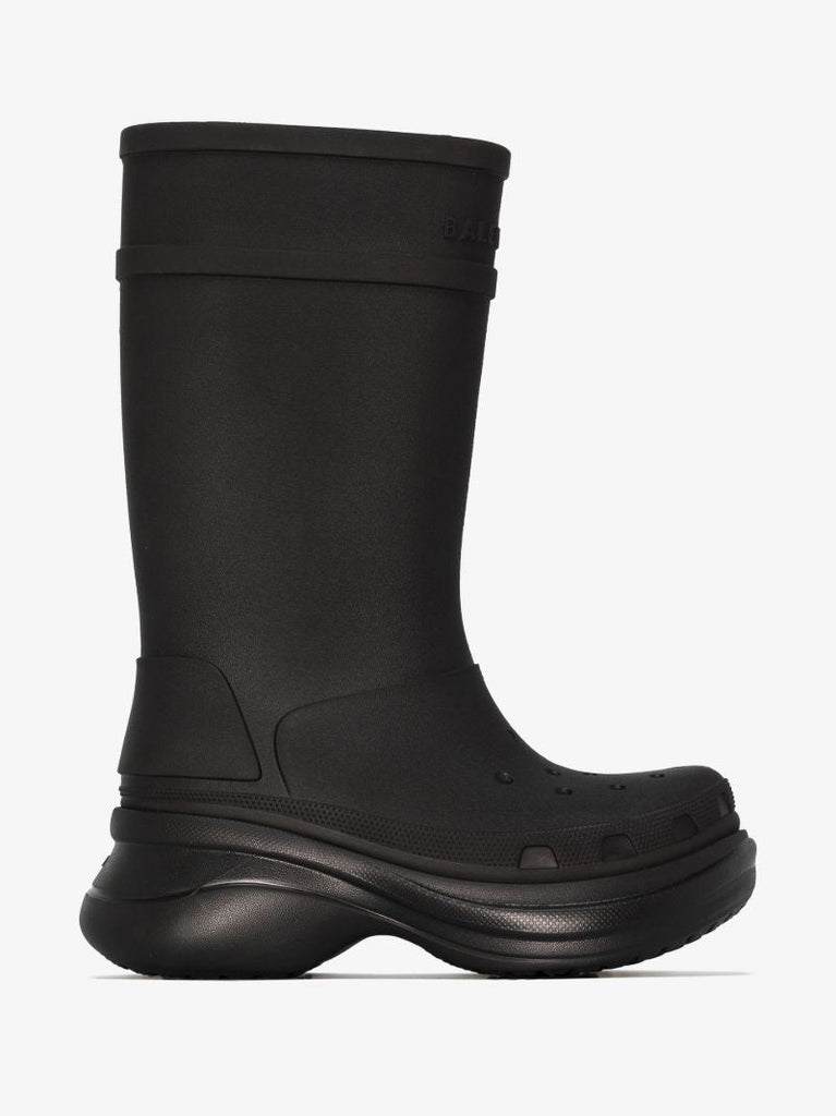 X Crocs Black Wellington Boots