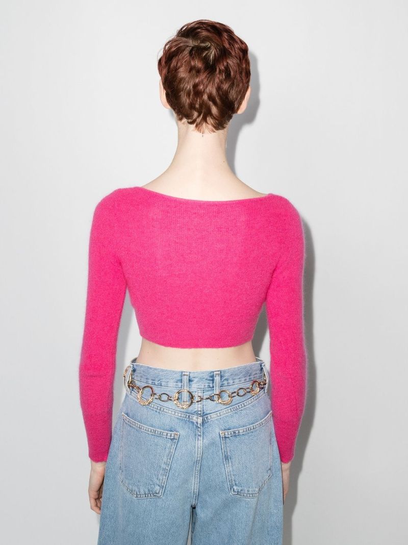 Pink Le Cardigan Alzou Cropped Cardigan