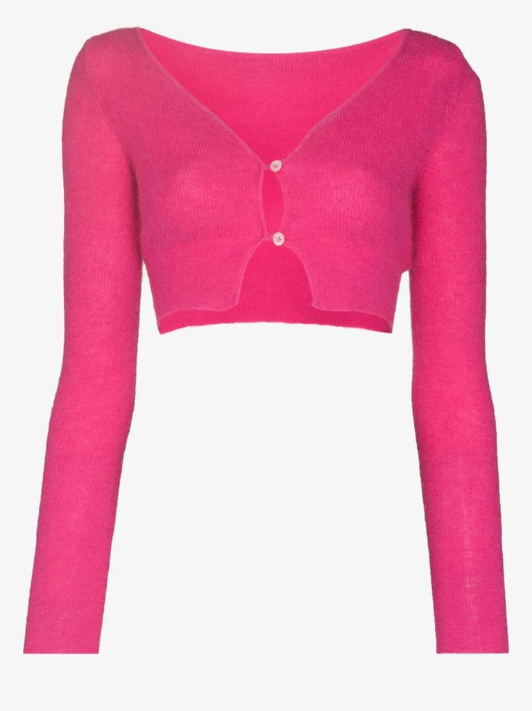 Pink Le Cardigan Alzou Cropped Cardigan