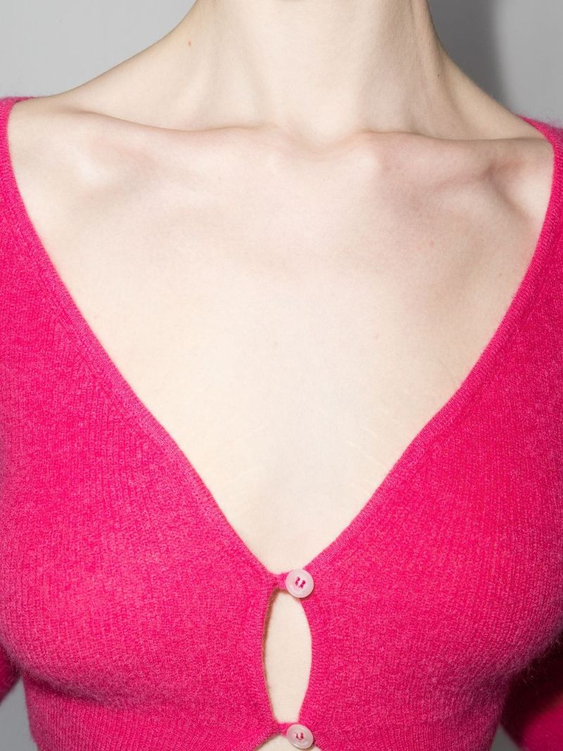Pink Le Cardigan Alzou Cropped Cardigan