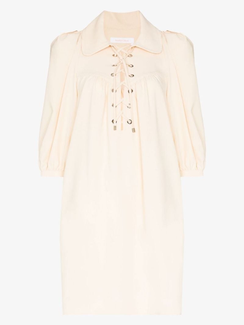 Lace-up Mini Dress