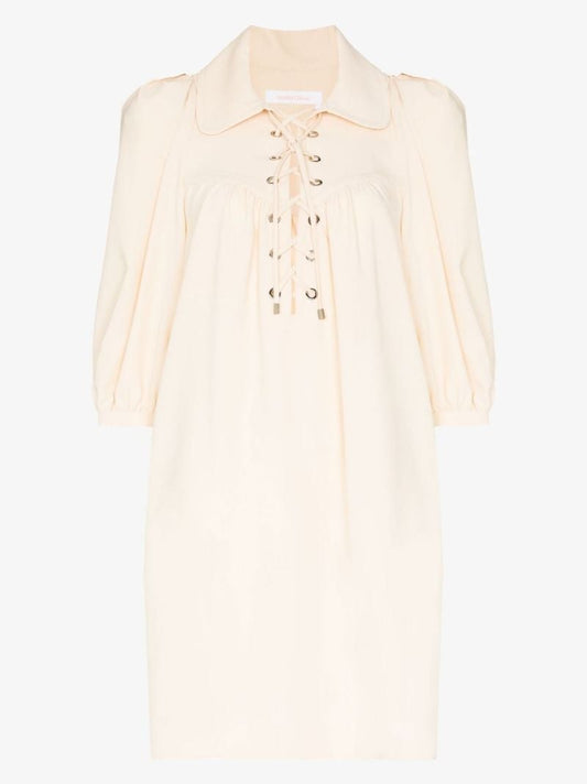 Lace-up Mini Dress