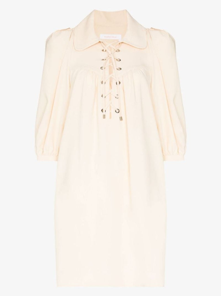 Lace-up Mini Dress
