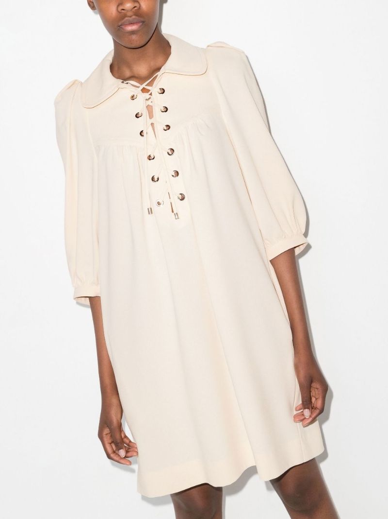Lace-up Mini Dress