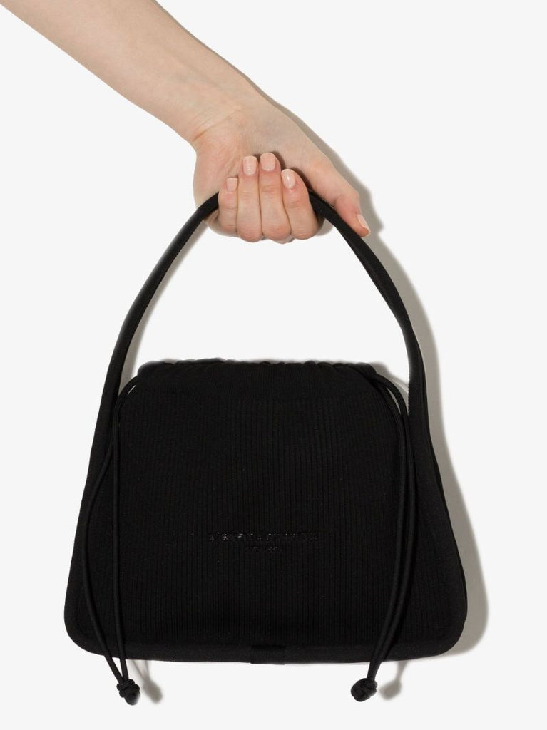 Black Ryan Small Knitted Tote Bag