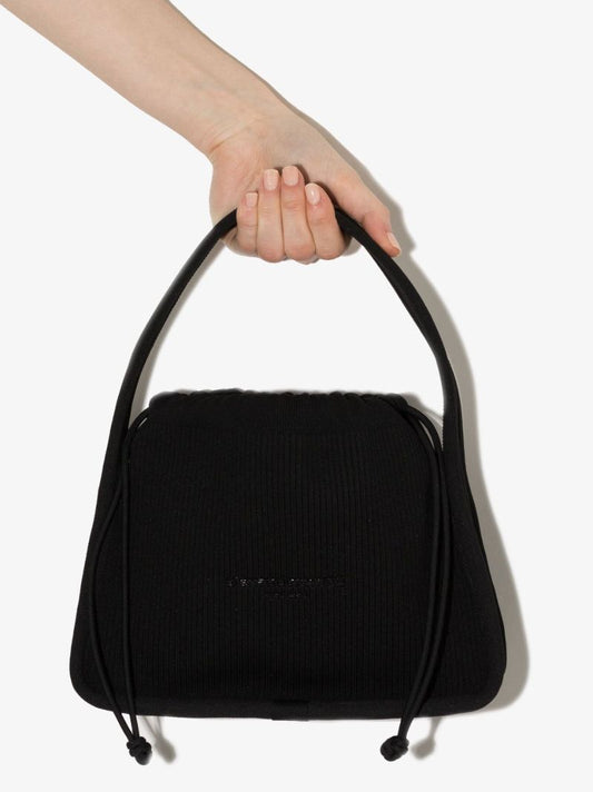 Black Ryan Small Knitted Tote Bag