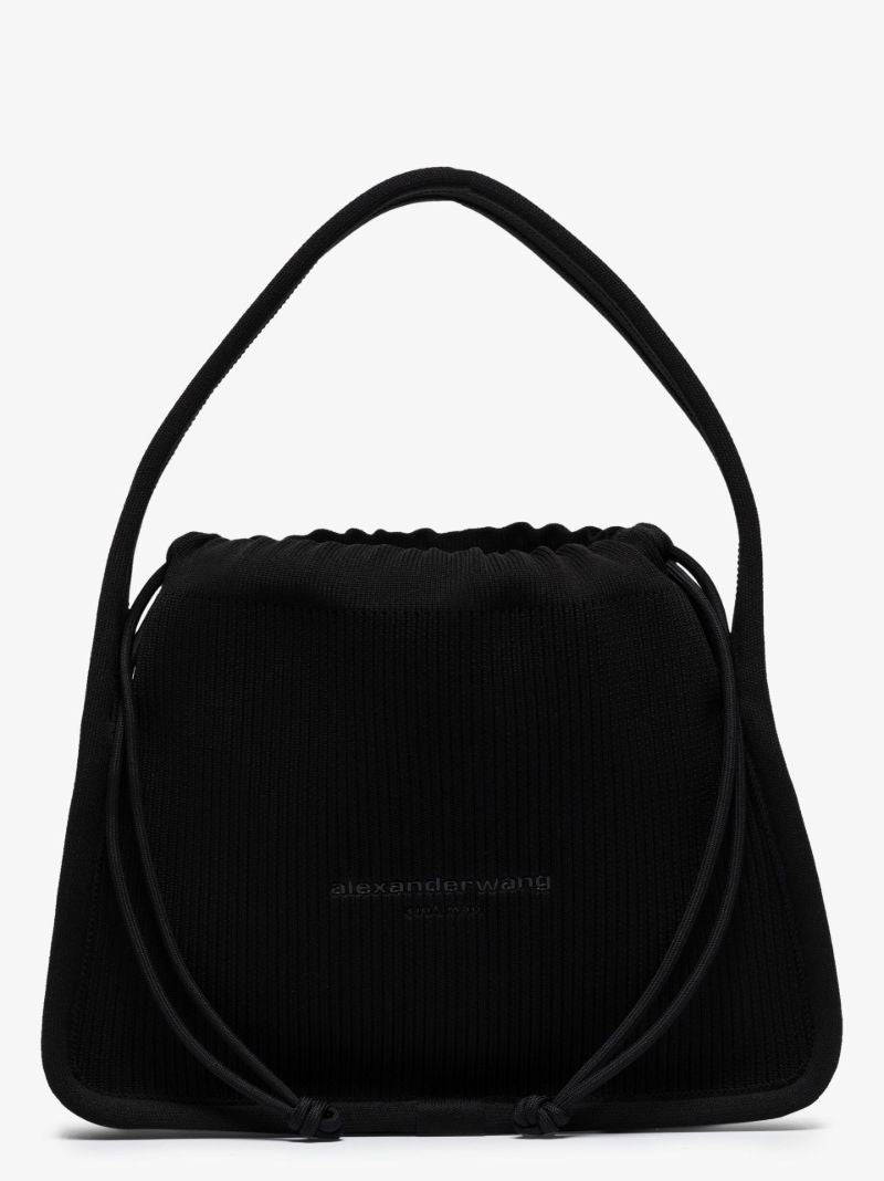 Black Ryan Small Knitted Tote Bag