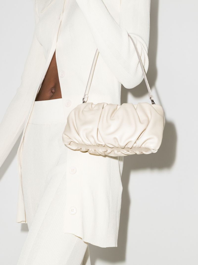 Neutral Bean Leather Shoulder Bag