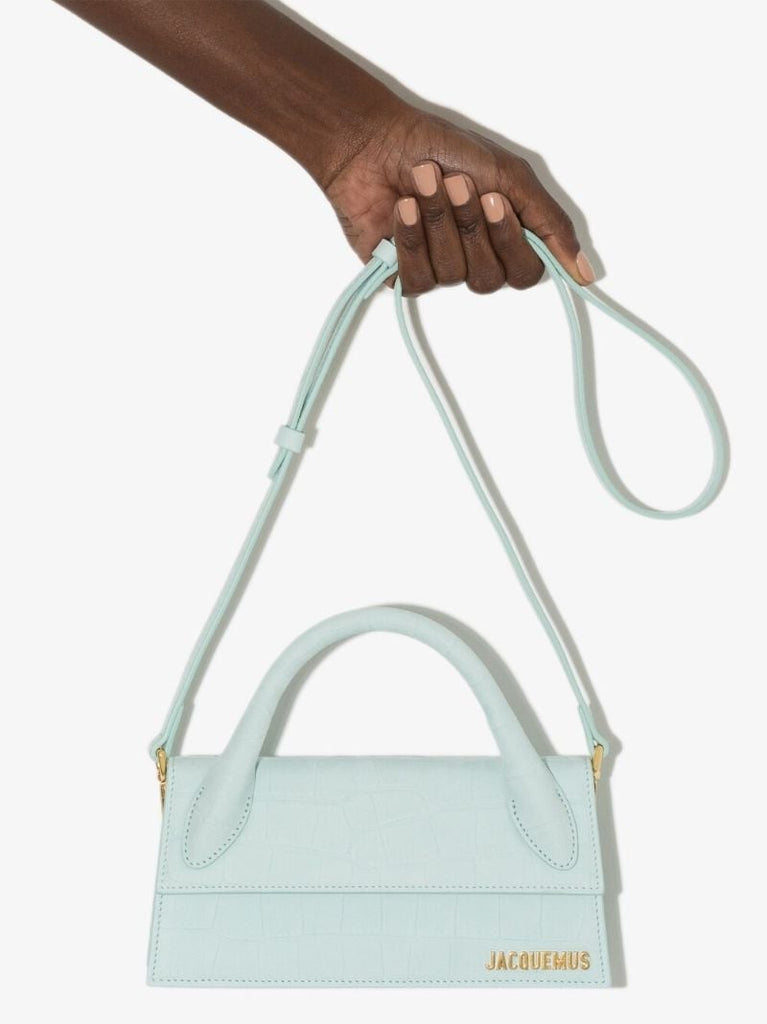 Blue Le Chiquito Long Leather Bag