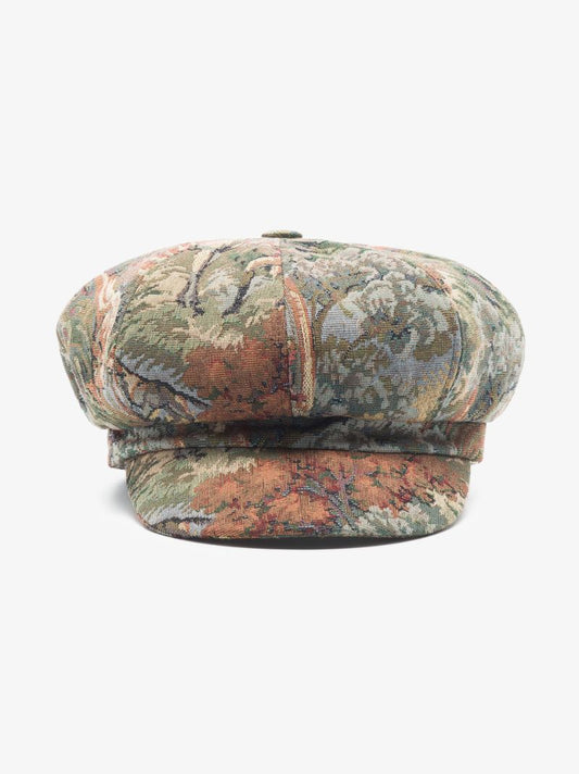 Multicoloured Tapestry Baker Boy Hat