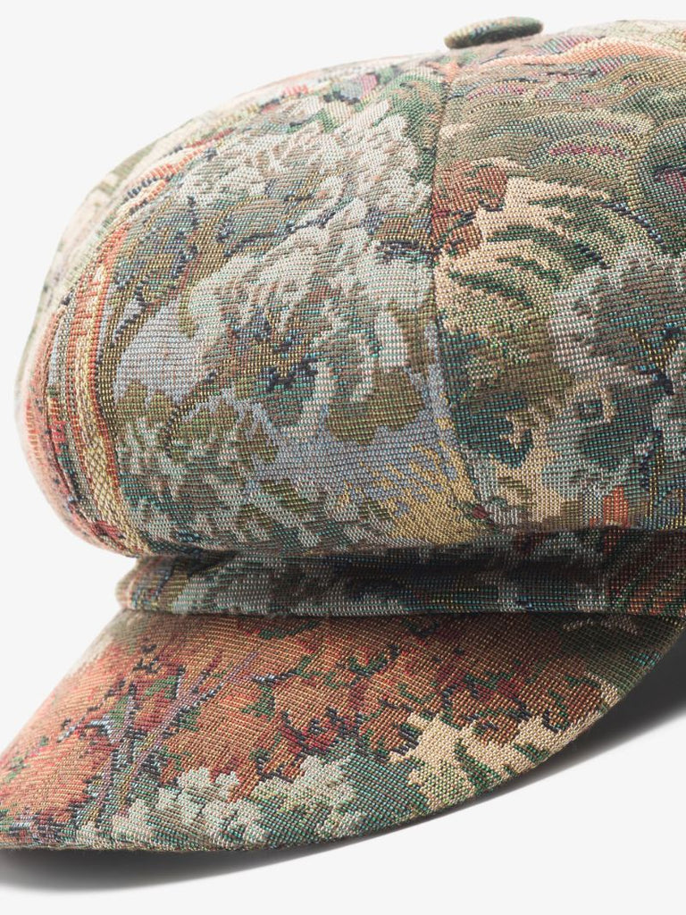 Multicoloured Tapestry Baker Boy Hat