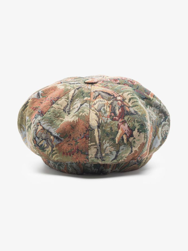 Multicoloured Tapestry Baker Boy Hat