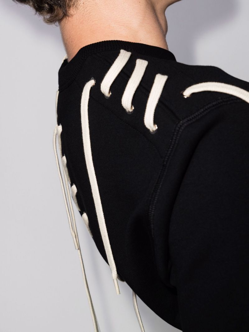 Shoelace Detail Cotton Sweater
