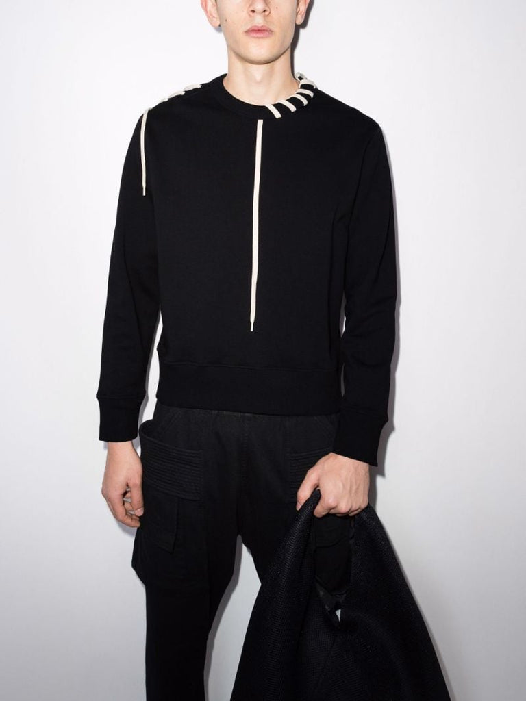 Shoelace Detail Cotton Sweater