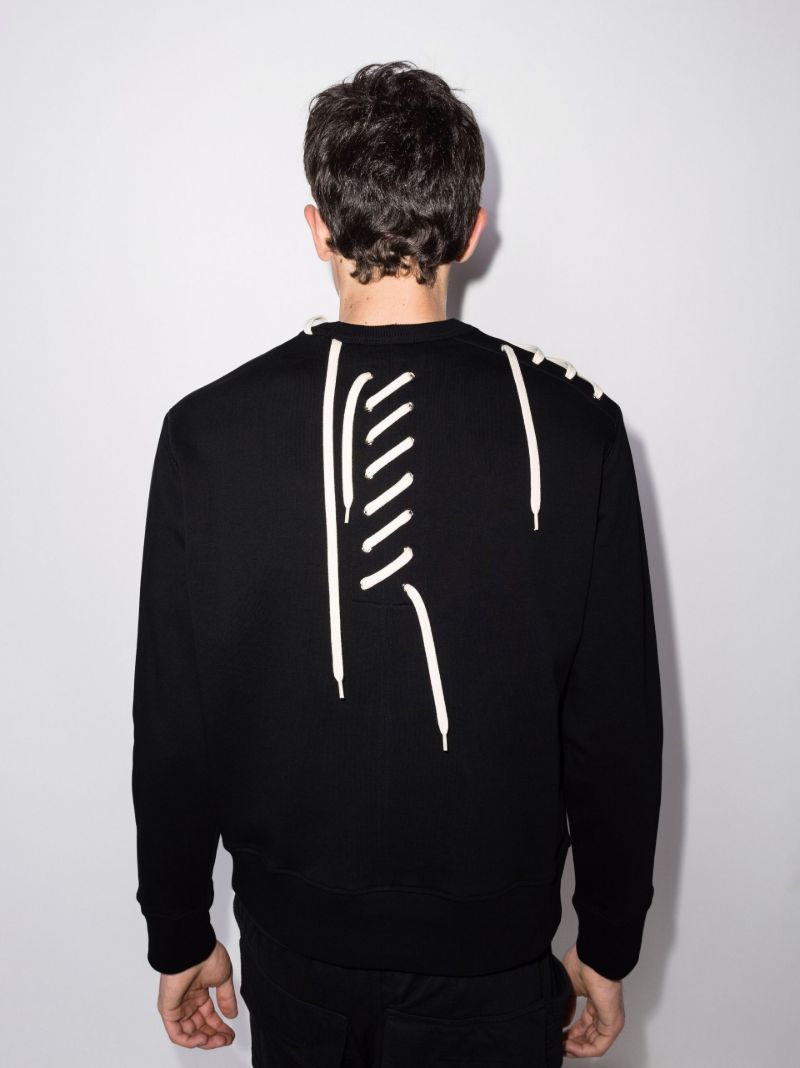 Shoelace Detail Cotton Sweater