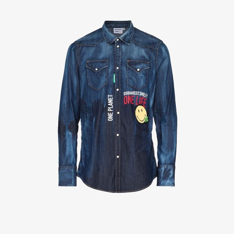 Smiley Western Denim Shirt