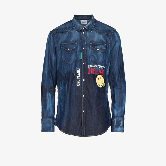 Smiley Western Denim Shirt