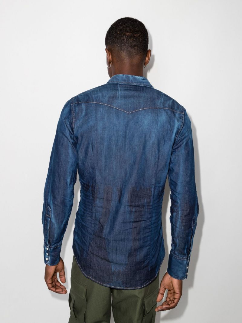 Smiley Western Denim Shirt